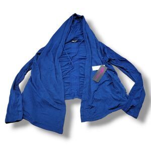 New Skechers Sweater Size Medium Skechers Drape Cardigan Hooded Open Front Blue